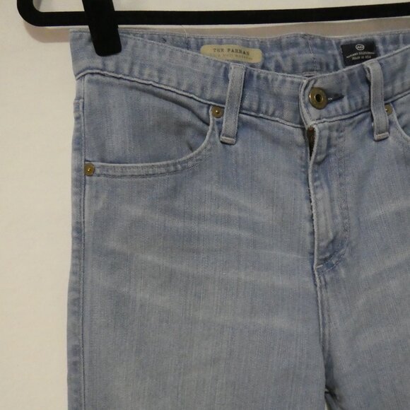 AG - ADRIANO GOLDSCHMIED | 30 R | Light Blue Flared Denim Jeans | Made In USA - Picture 3 of 16